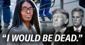 Video thumbnail with the quote "I would be dead." Arkansas resident Treda Robinson is depicted looking off toward the camera.